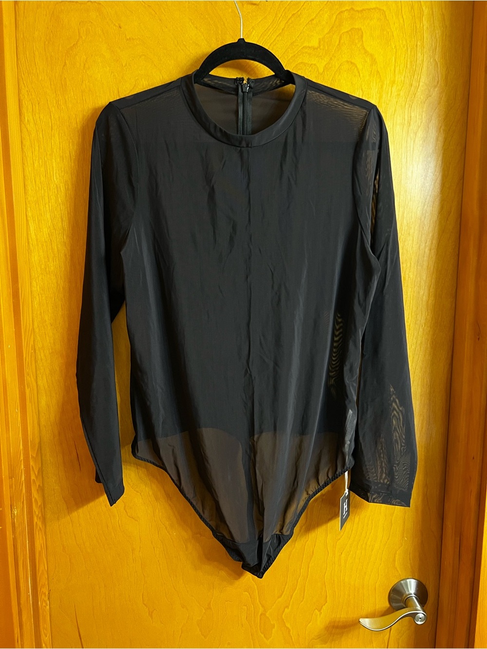 Harper Wilde Luxe Mesh Bodysuit in Black